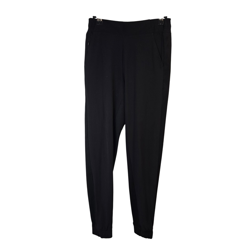 Athleta Brooklyn Jogger Women 0 Black Ribbed Side Panel Tapered Pant